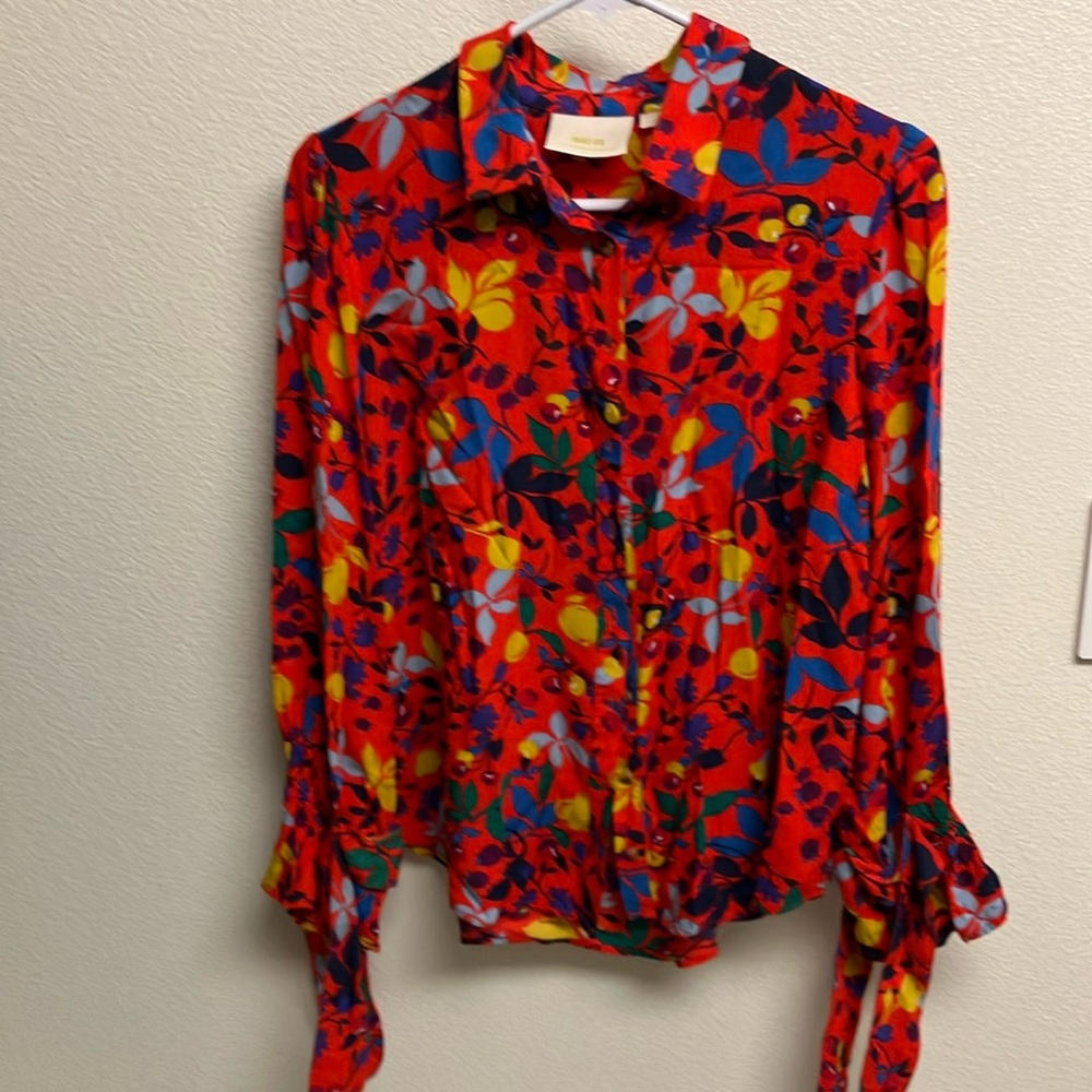 ANTHROPOLOGIE Maeve BLITHE Button Down Blouse SZ 8